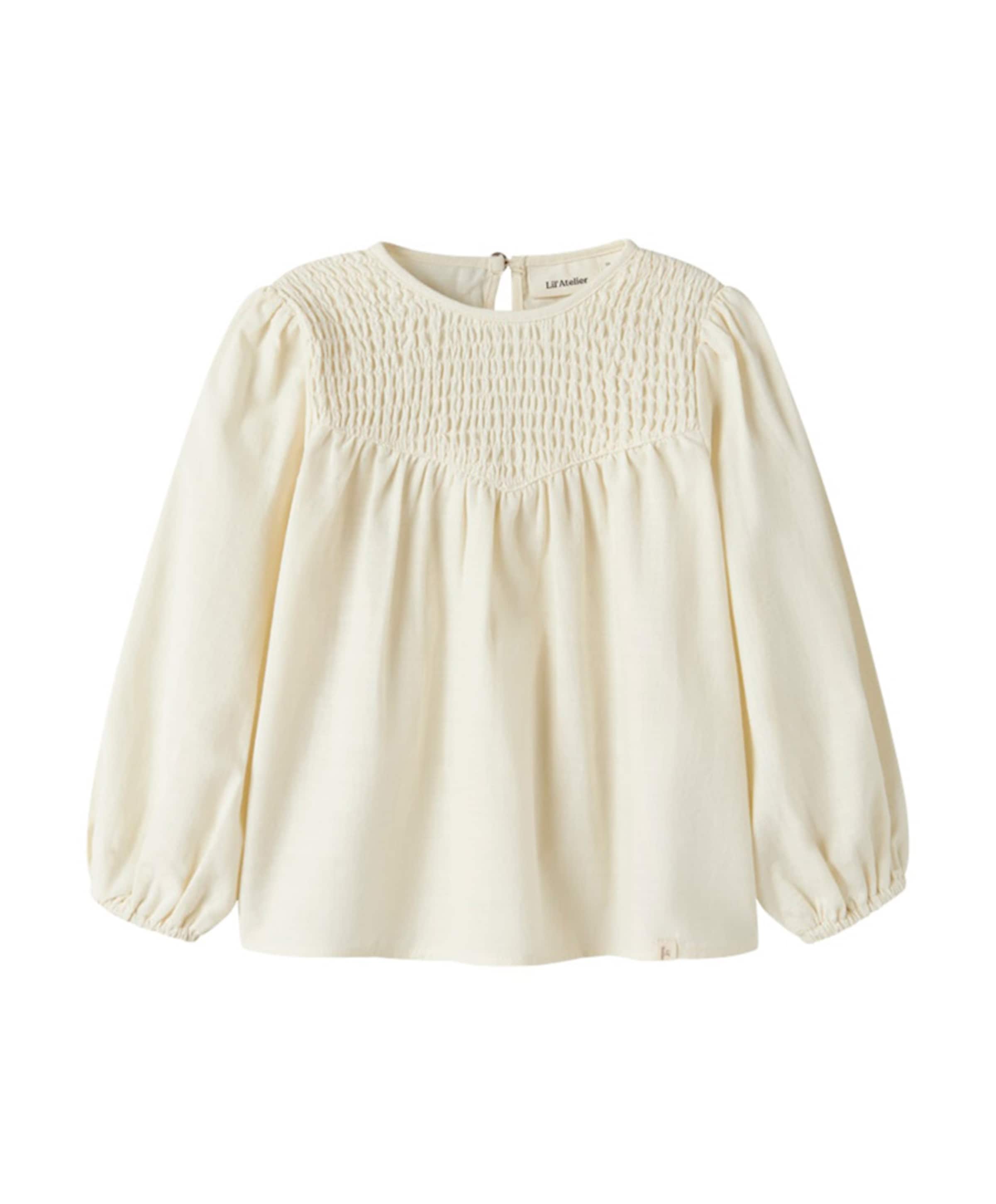 Meisjes blouse lange mouw ecru