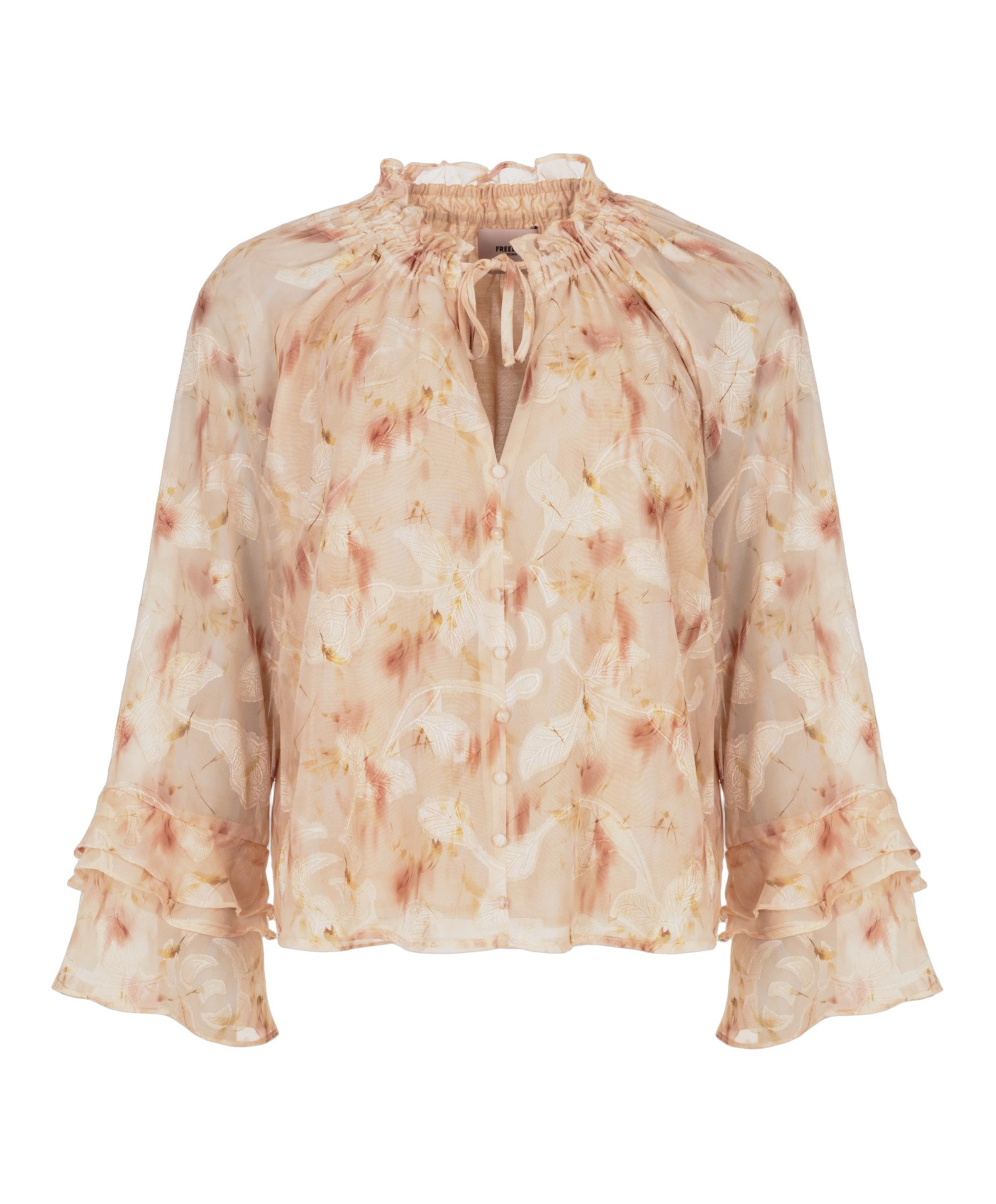 Dames blouse beige