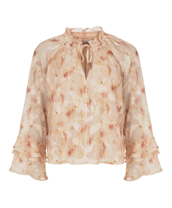 Dames blouse beige