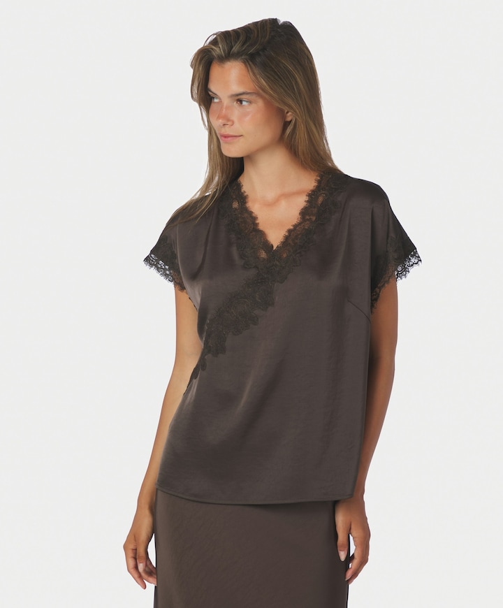 Dames blouse bruin