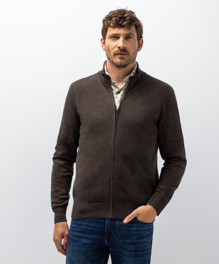 Heren vest bruin