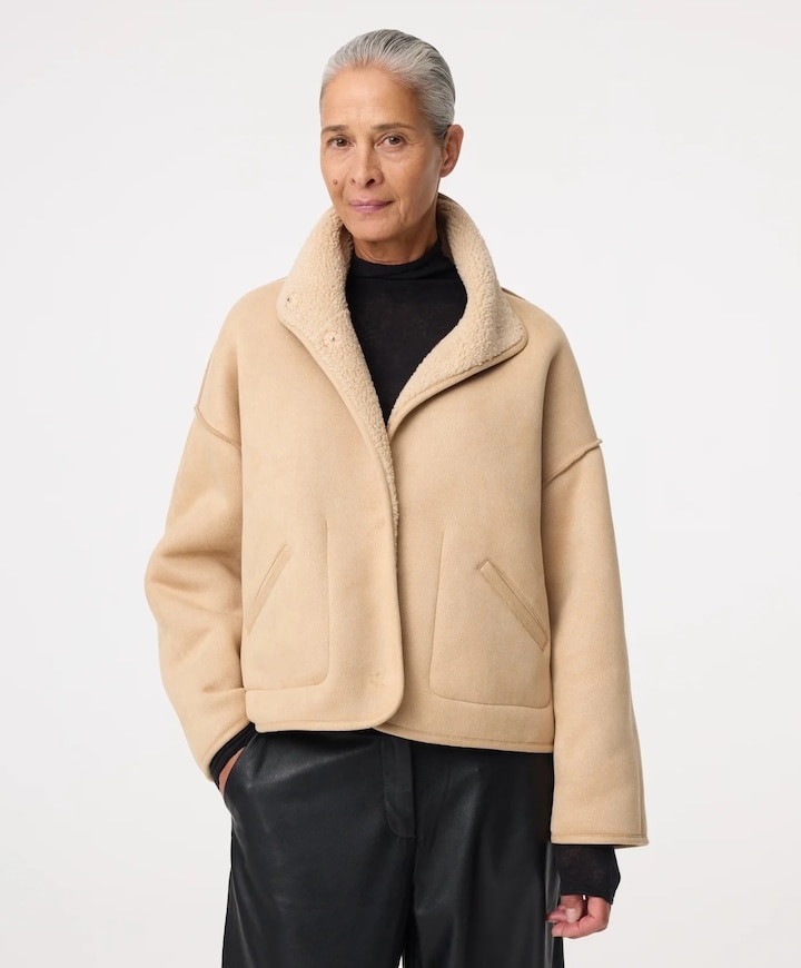 Dames jas beige