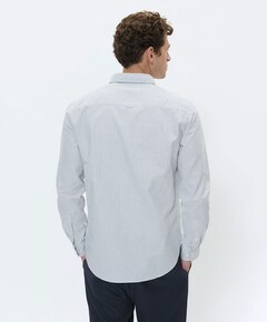 Heren overhemd lange mouw groen