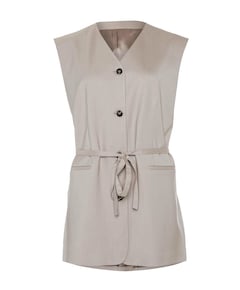 Dames gilet beige