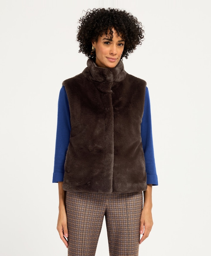Dames bodywarmer bruin