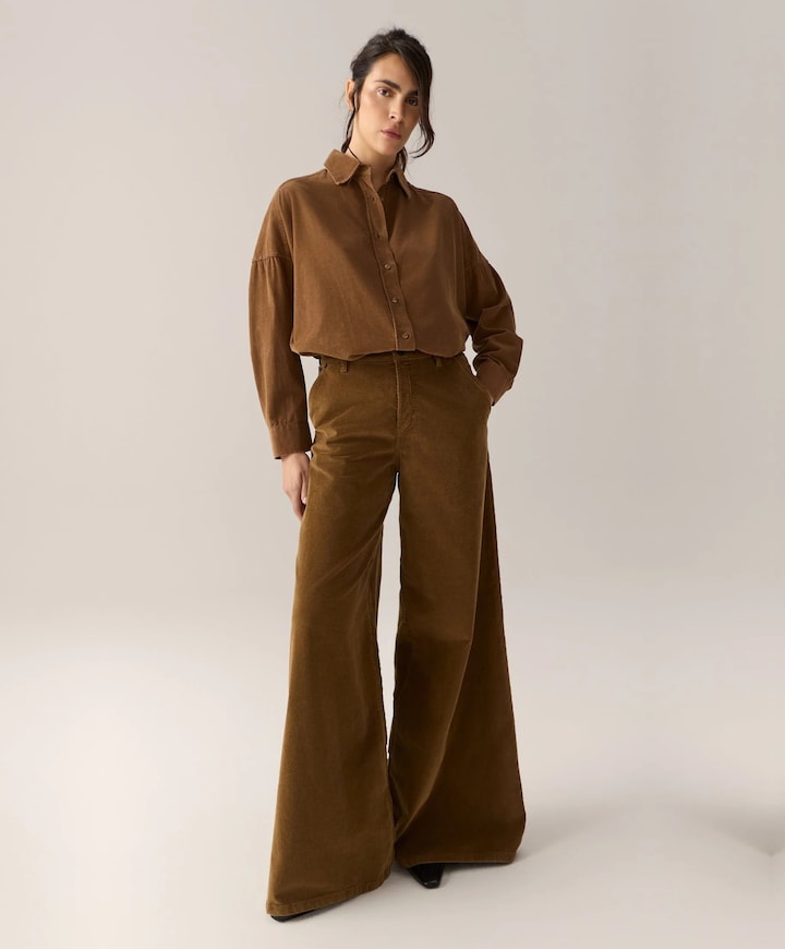 Dames blouse bruin