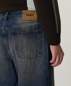 Classic Baggy Denim heren jeans blauw