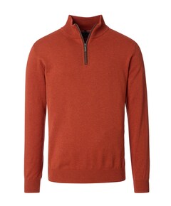 Trui met rits brique