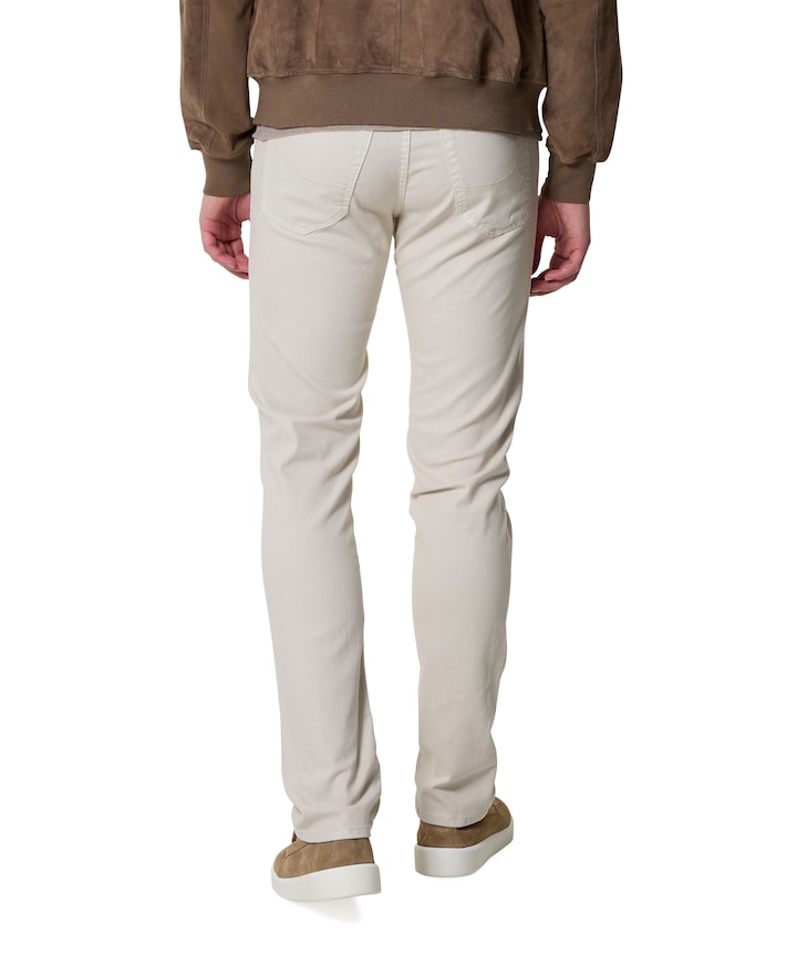 Nick Slim 5 Pocket broek beige