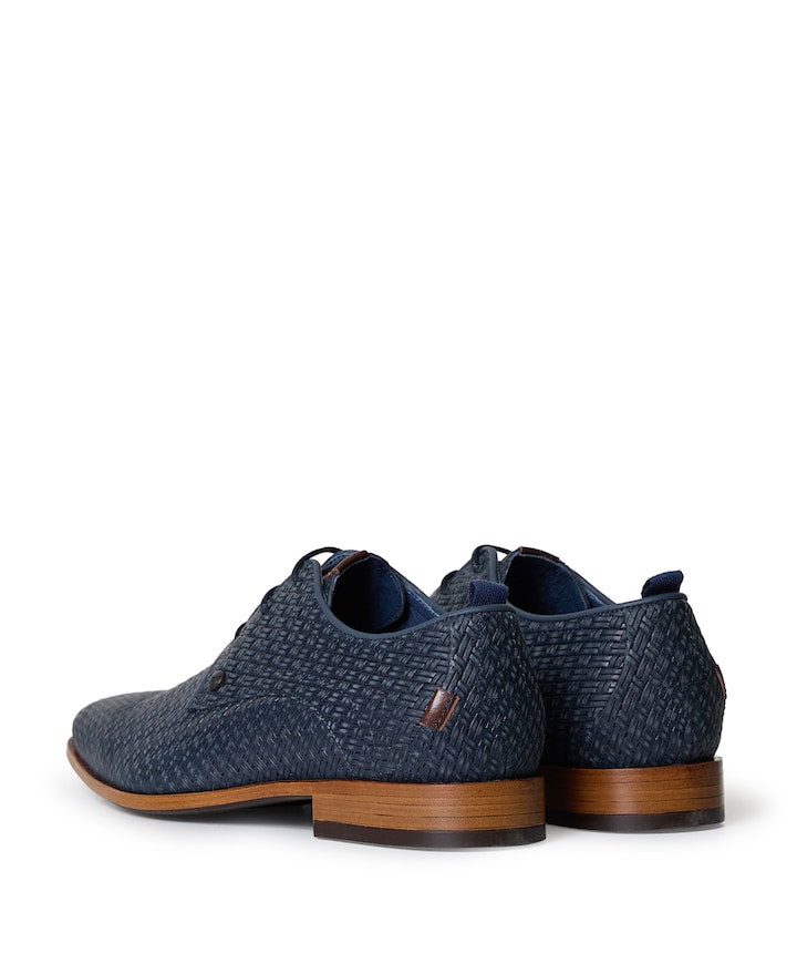 Greg braid heren veterschoenen blauw