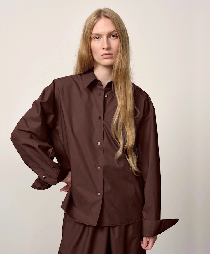 Dames blouse bruin