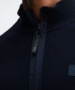 Heren trui met rits blauw