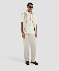 Linen Barrel Leg Pants heren pantalon beige