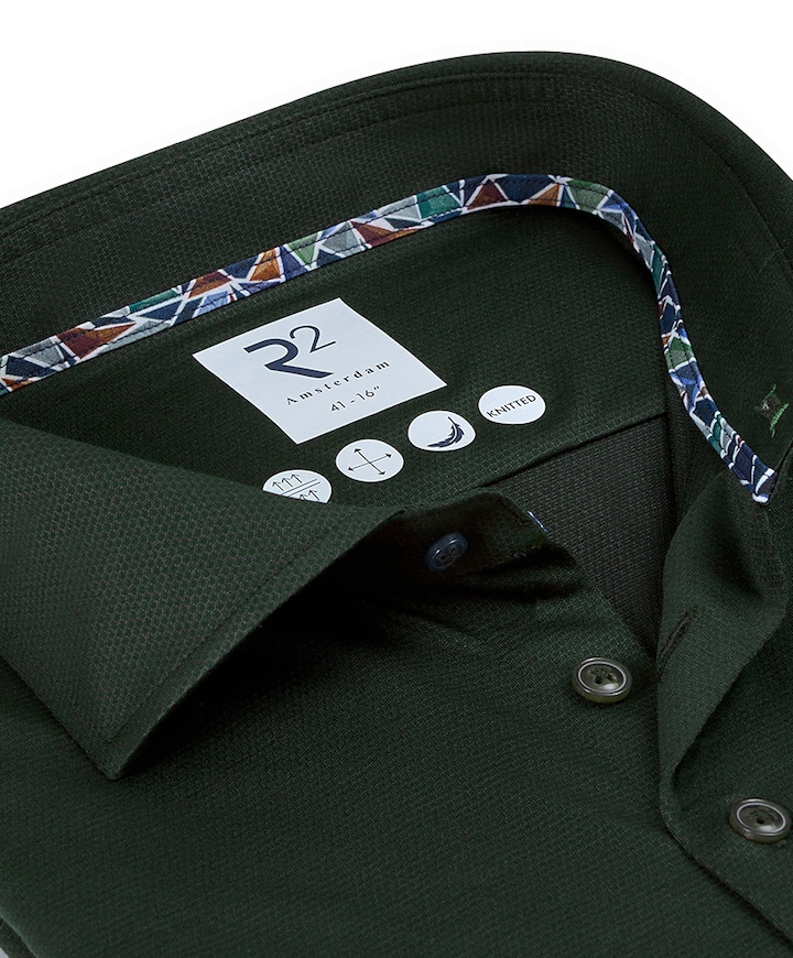 Overhemd lange mouw groen