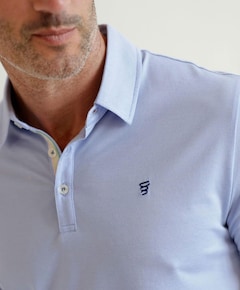 Heren polo blauw