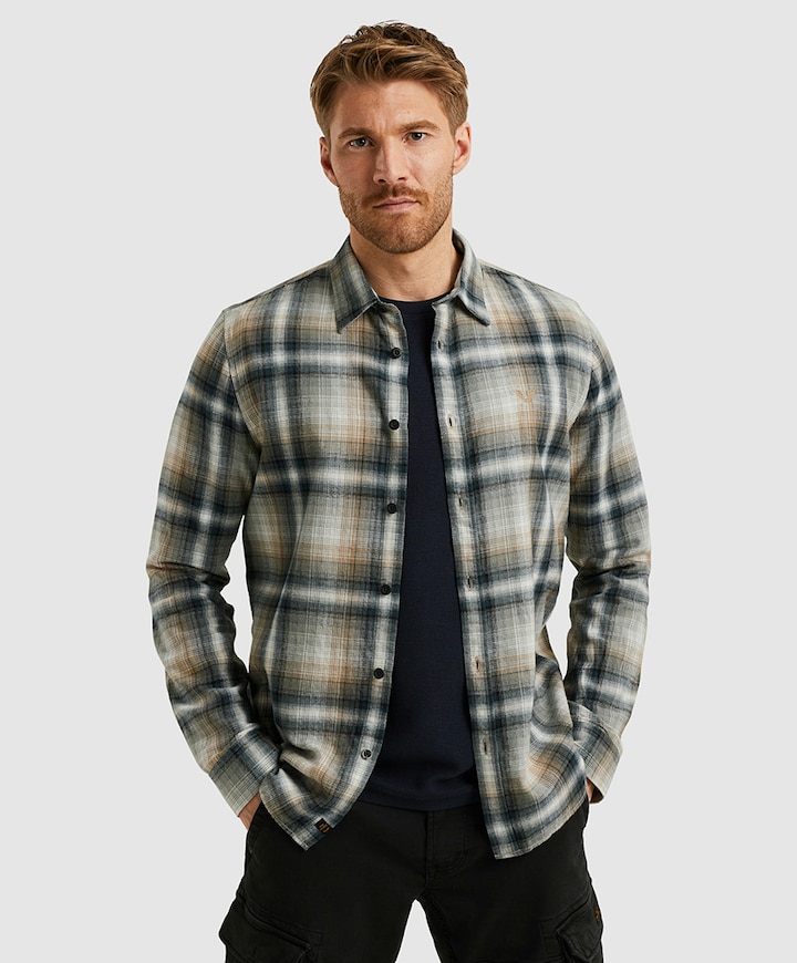 Overhemd lange mouw blauw