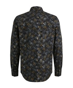 Heren overhemd lange mouw blauw