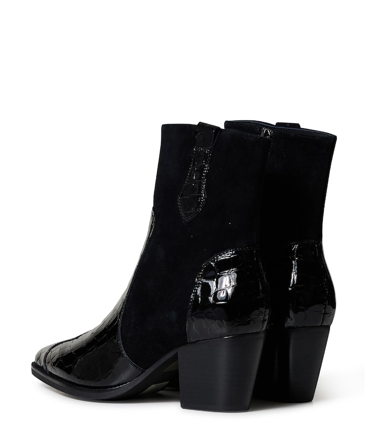 Sibylle dames enkellaarzen zwart