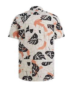 Heren overhemd korte mouw ecru