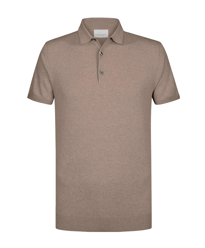 Heren polo beige