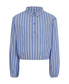 Meisjes blouse lange mouw blauw