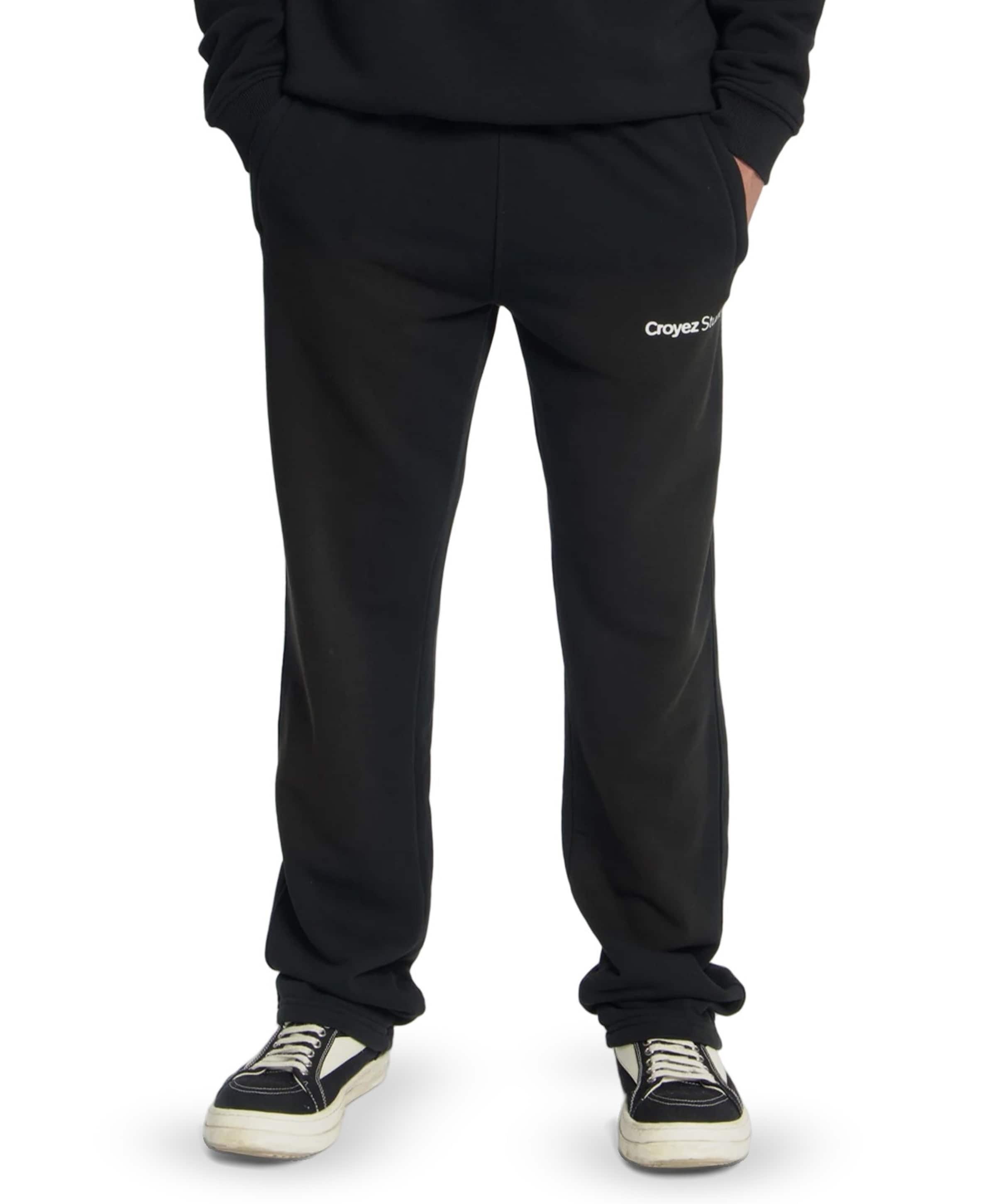 Croyez Studio Faded Straight Leg Sweatpants heren broek zwart