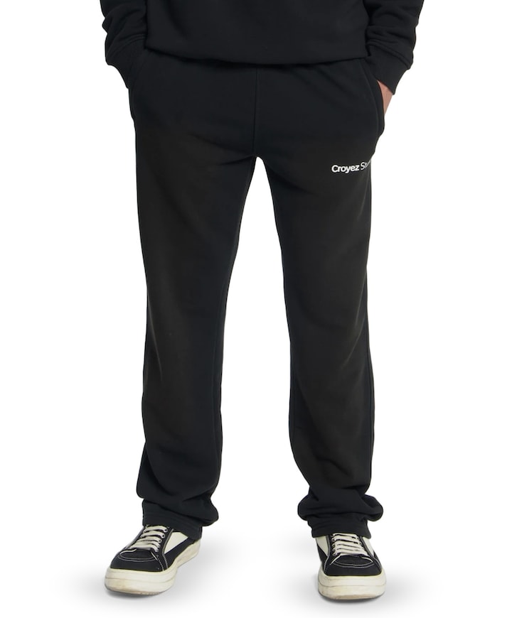 Croyez Studio Faded Straight Leg Sweatpants heren broek zwart
