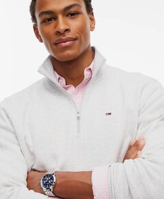 Heren trui met rits grijs