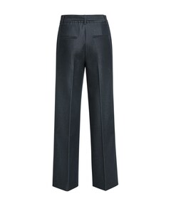 Geweven met wijde pijpen dames broek zwart