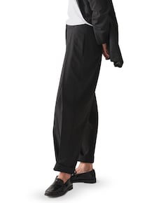 Pinstripe dames broek zwart