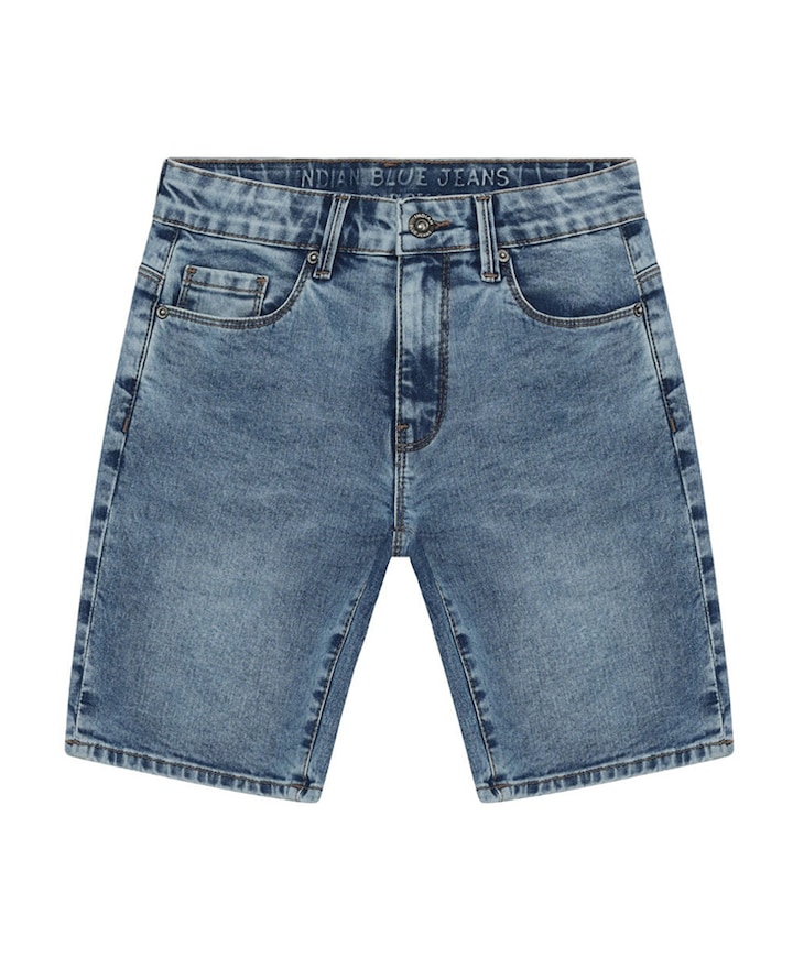 Wide Denim Blue Jeans jongens korte broek blauw