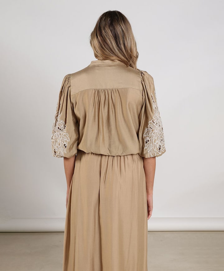 Dames blouse beige