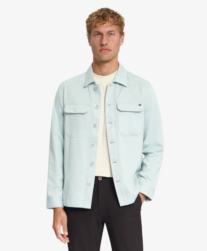 Heren overshirt blauw