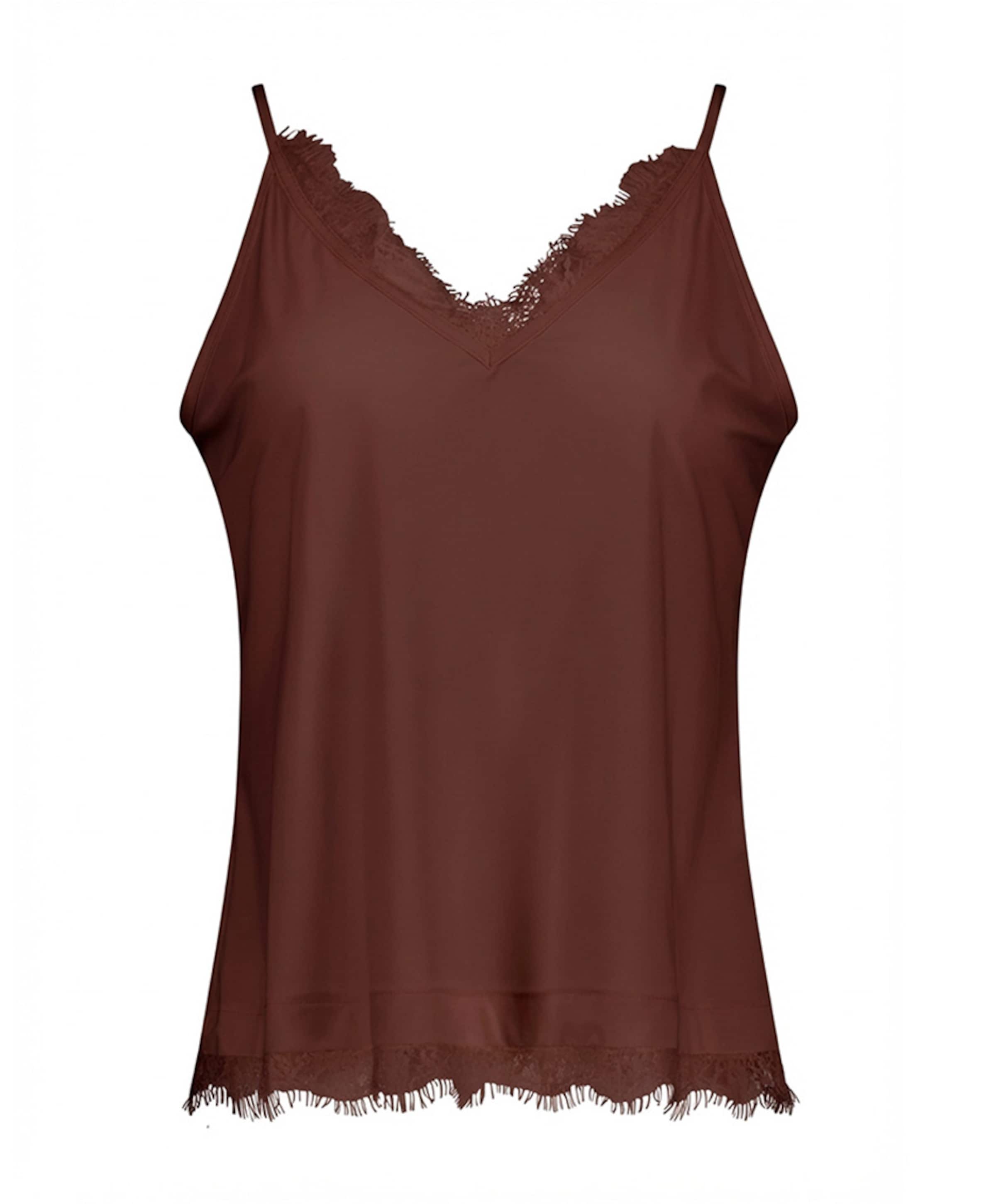 Dames top bruin