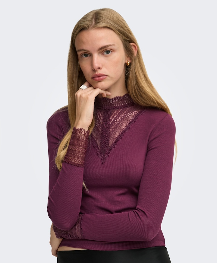 Dames longsleeve rood