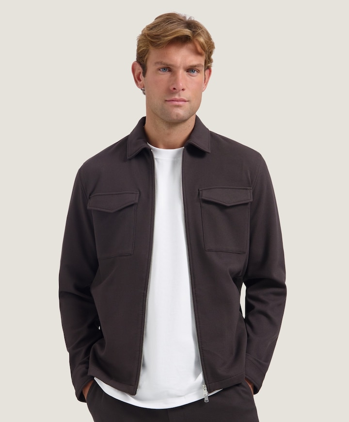 Heren overshirt bruin