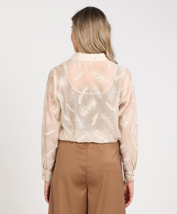 Dames blouse beige