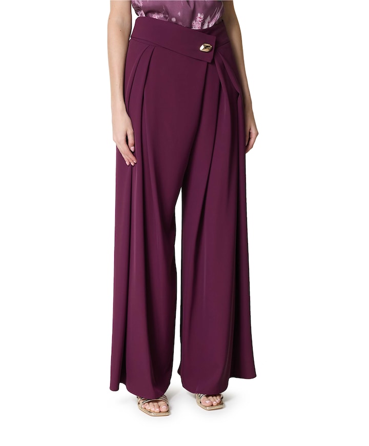 BACI PAREO.F001-P - Pantalone dames broek bordeaux