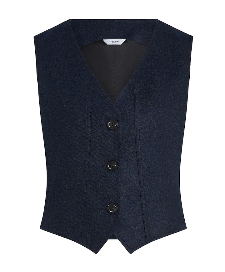 Dames gilet blauw