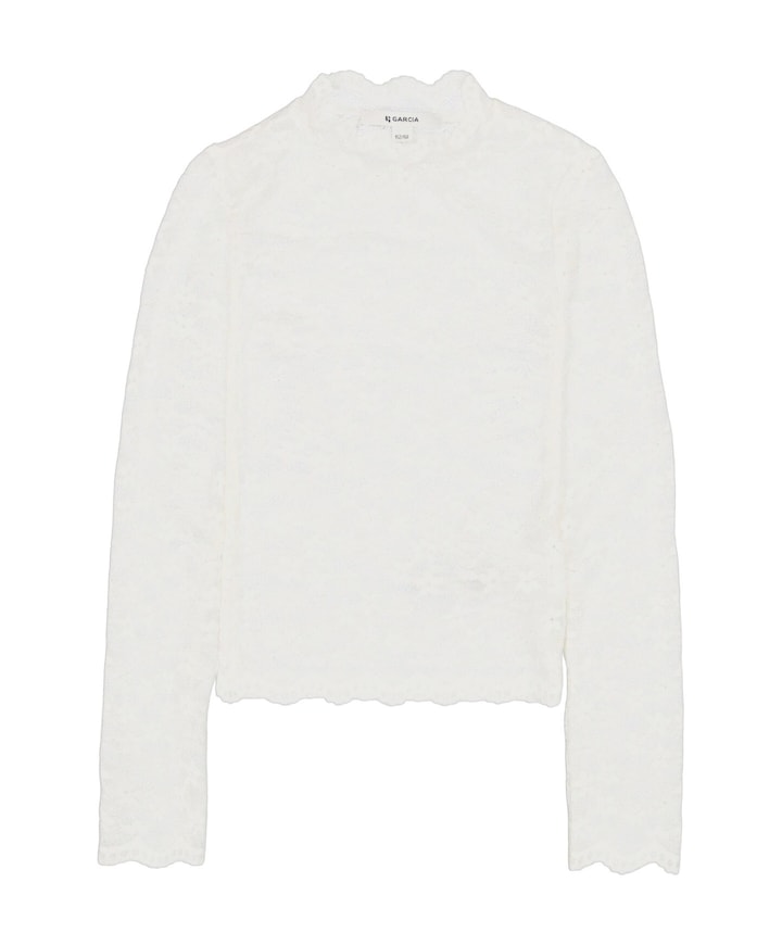 Meisjes longsleeve ecru
