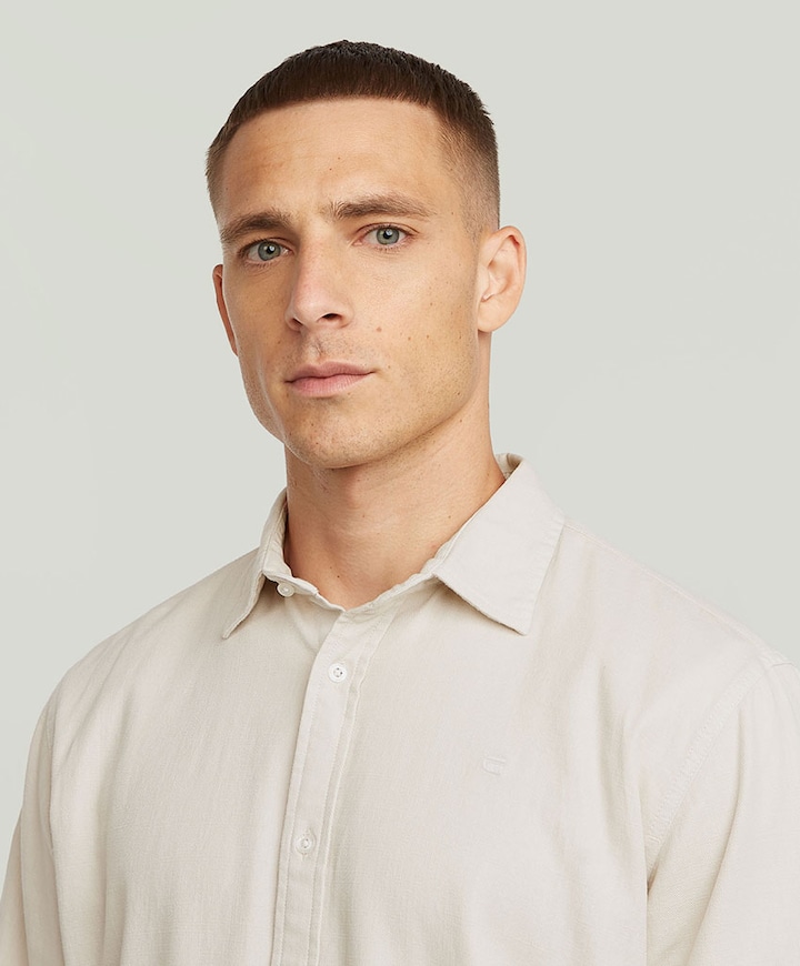 Heren overhemd lange mouw wit