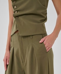 MWHace Sille High Wide dames broek groen