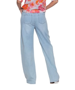 Wide dames broek blauw