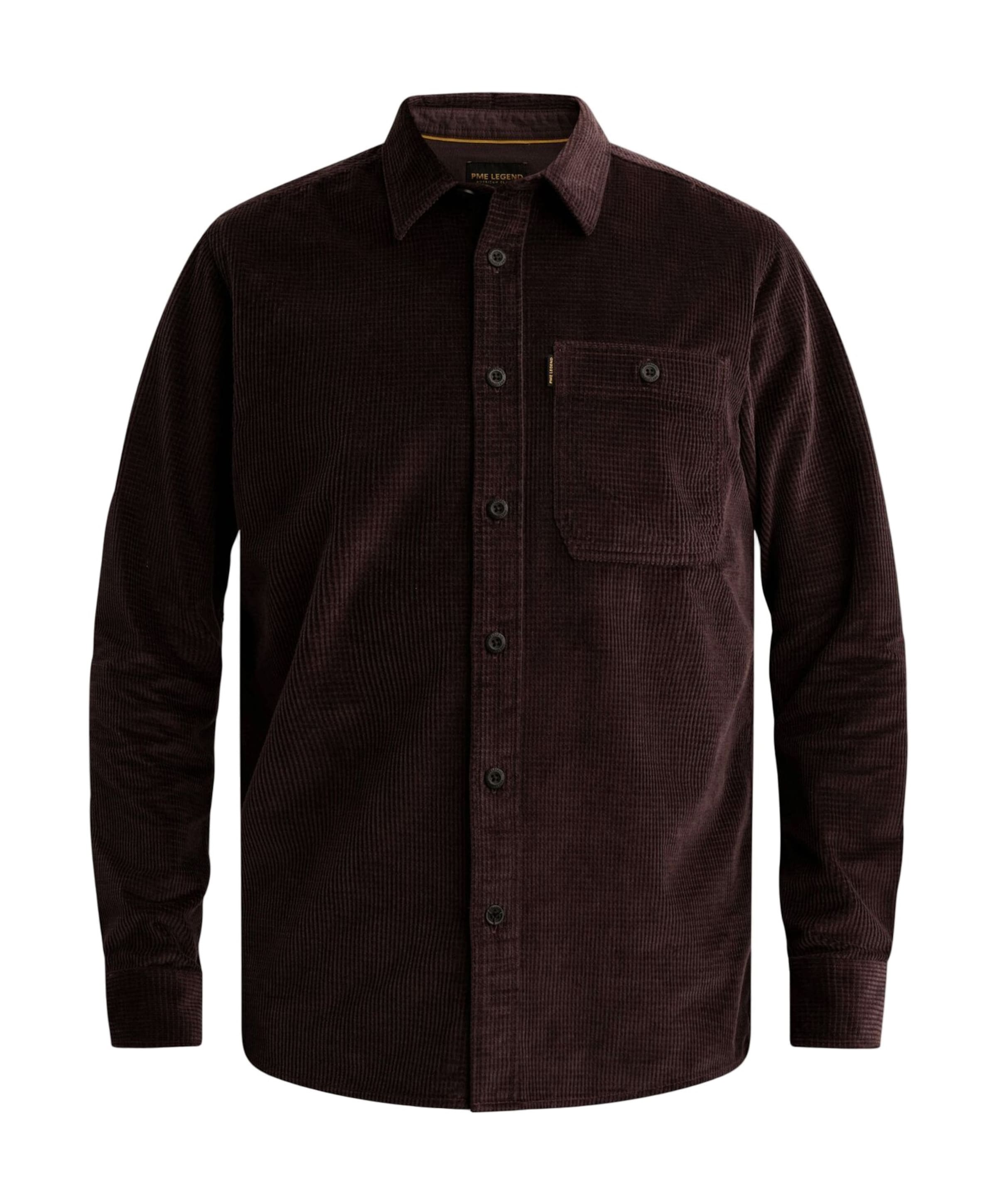 Heren overhemd lange mouw bordeaux