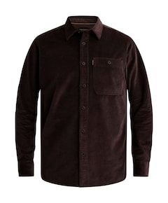 Heren overhemd lange mouw bordeaux