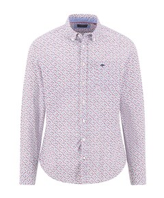 Heren overhemd lange mouw rood