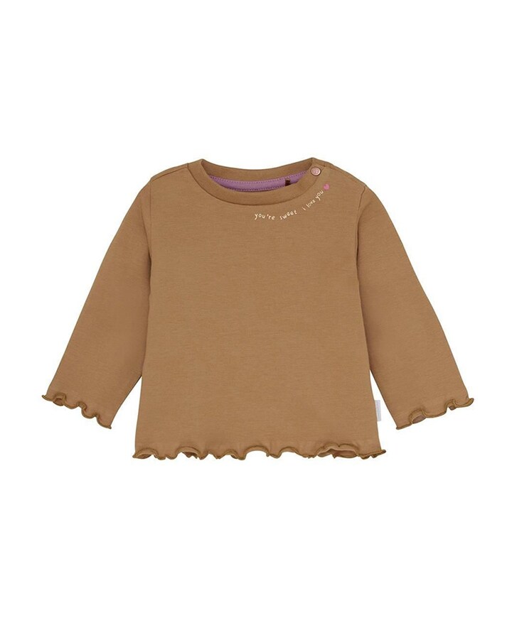 Meisjes longsleeve bruin