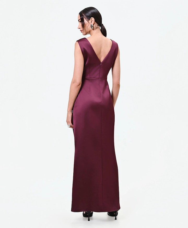 Dames jurk bordeaux