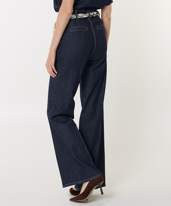 effen-recht dames jeans blauw