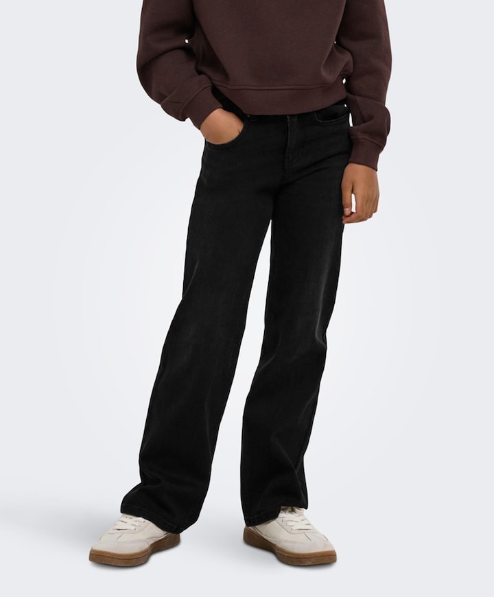 KOGJUICY-WAUW HW WIDE DNM GUA006 NO meisjes jeans zwart